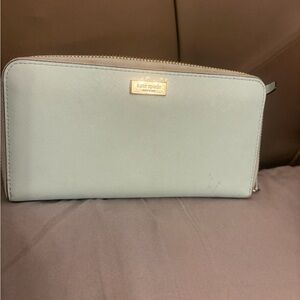 Kate Spade Grace Newbury Lane Continental Wallet/ mint blue